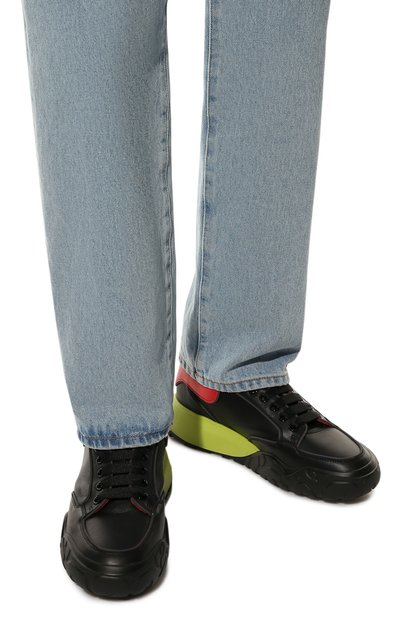 Кожаные кроссовки court ALEXANDER MCQUEEN, арт. 682810/WIAMA, фото 3