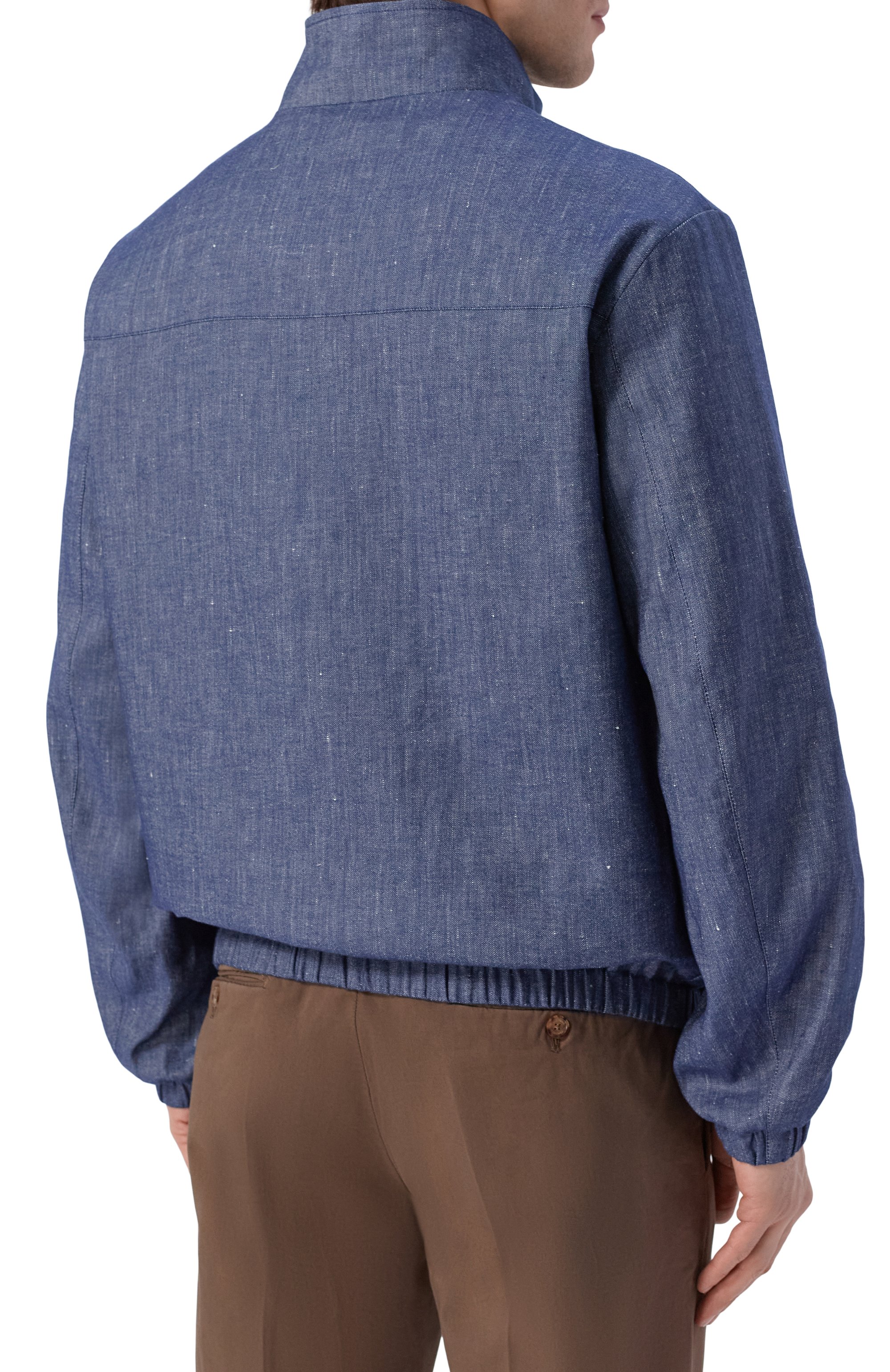 Бомбер изо льна и хлопка CANALI, арт. 041087U/SG03468, фото 4