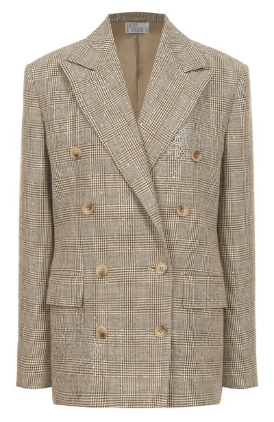 Женский жакет из вискозы и хлопка с отделкой стразами GIUSEPPE DI MORABITO, арт. 04SSJA112C 04427