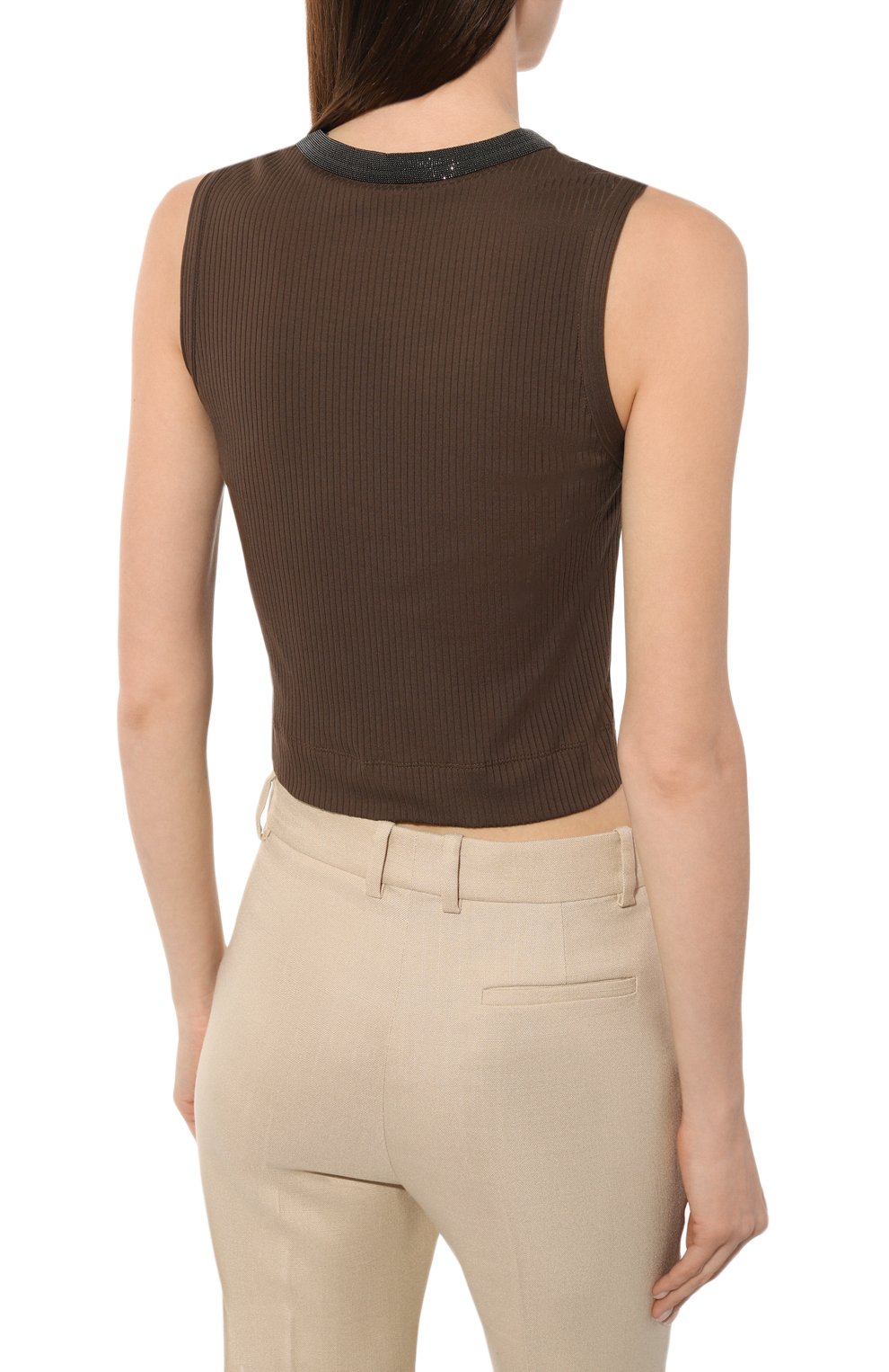 Хлопковый топ BRUNELLO CUCINELLI, арт. ML171B1090, фото 4