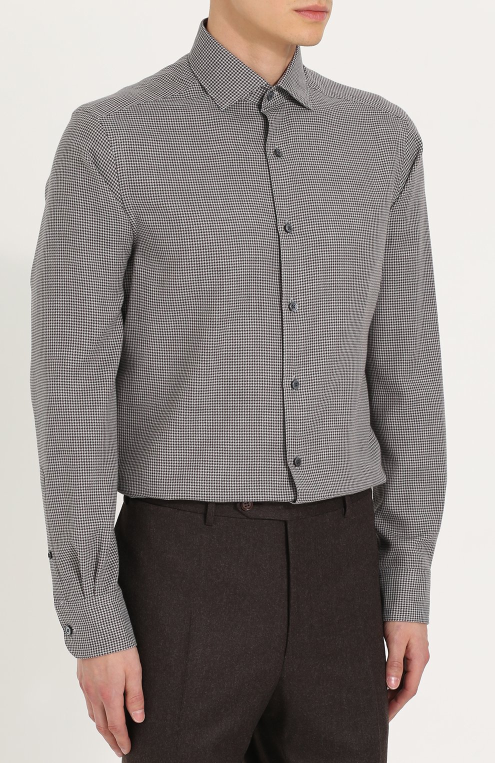 Рубашка из  смеси хлопка и кашемира ZEGNA, арт. UNX37/SRF5, фото 3