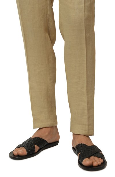 Кожаные шлепанцы KITON, арт. USSA035N00982, фото 3