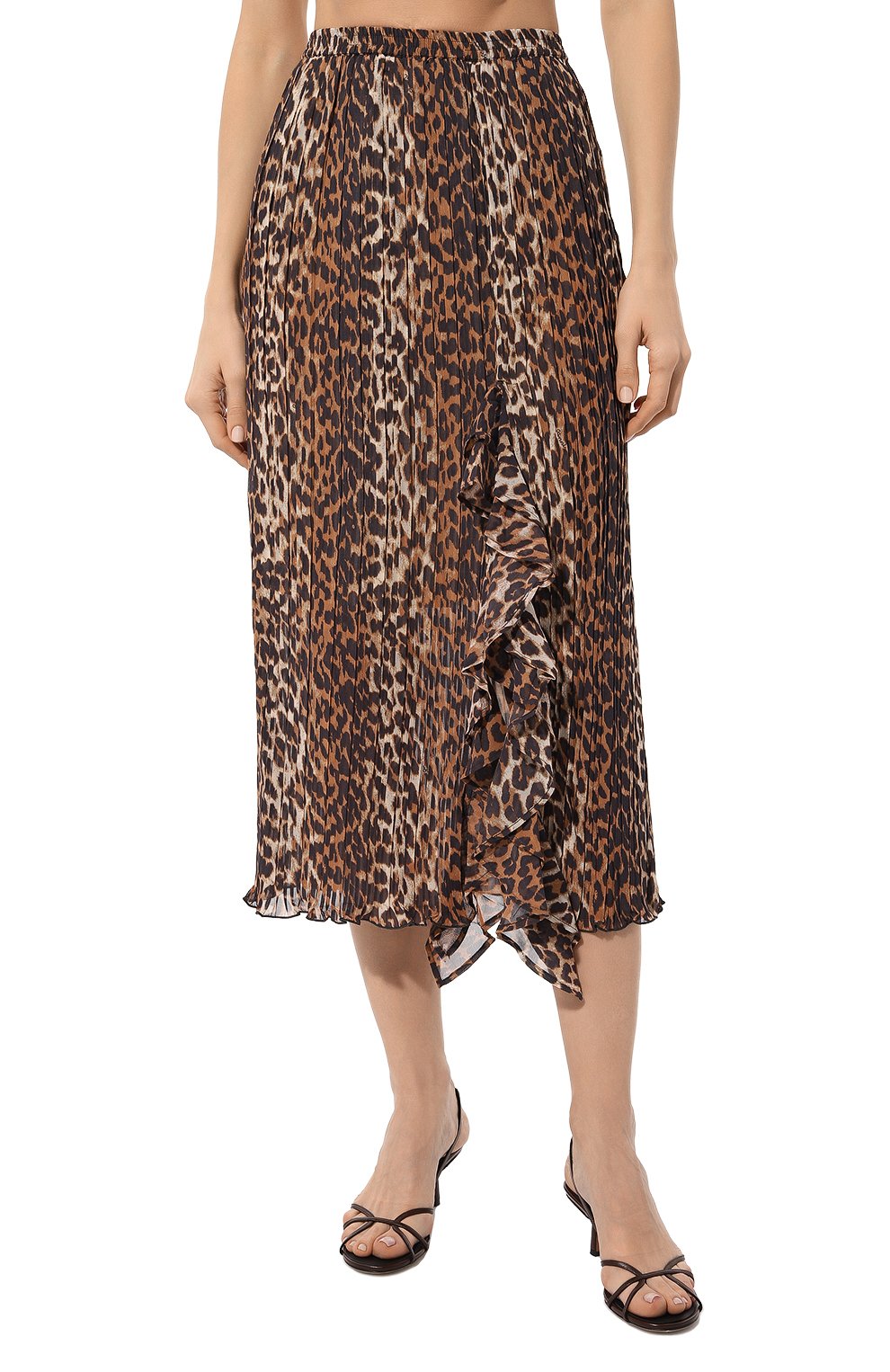 Юбка GANNI леопардового цвета по цене 23950 руб., арт. F8696, фото 3 Юбка GANNI, арт. F8696, фото 3