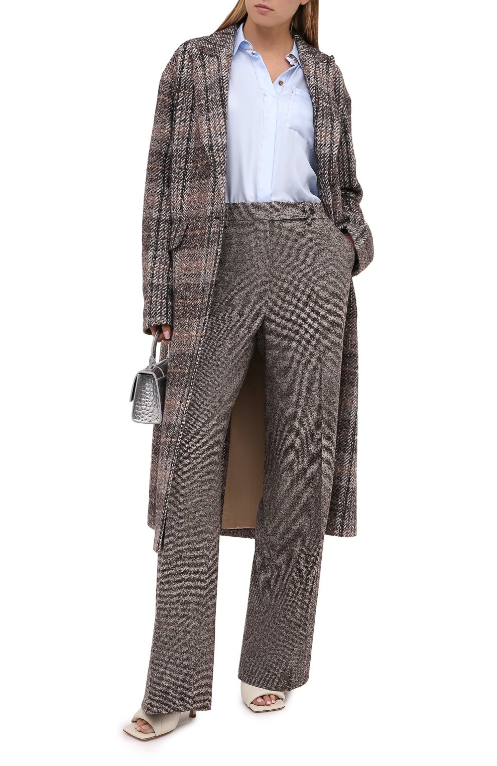 Брюки из шерсти и шелка KITON серого цвета по цене 134000 руб., арт. D48109K05T09, фото 3 Брюки из шерсти и шелка KITON, арт. D48109K05T09, фото 3