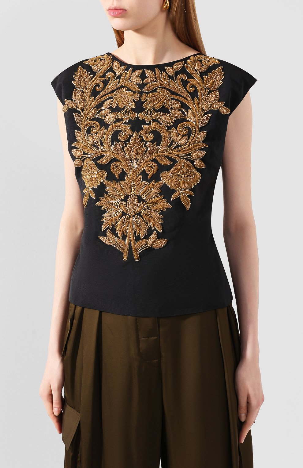Хлопковый топ DRIES VAN NOTEN, арт. 201-18652-9355, фото 3