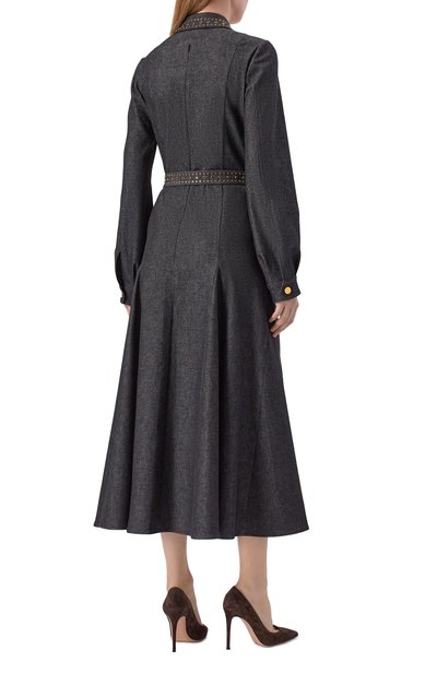 Джинсовое платье ELIE SAAB темно-синего цвета по цене 472000 руб., арт. D0938EF25/DE002, фото 3 Джинсовое платье ELIE SAAB, арт. D0938EF25/DE002, фото 3