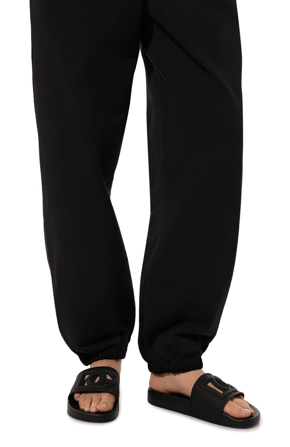 Шлепанцы st. barth DOLCE & GABBANA черного цвета по цене 31300 руб., арт. CW2079/A0666, фото 3 Шлепанцы st. barth DOLCE & GABBANA, арт. CW2079/A0666, фото 3