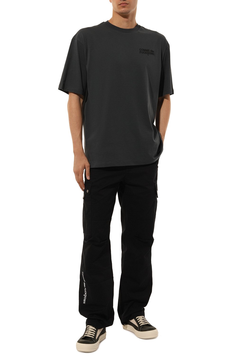 Кеды porterville vintage из нубука RICK OWENS, арт. RU02D6897/LWNLVS, фото 2