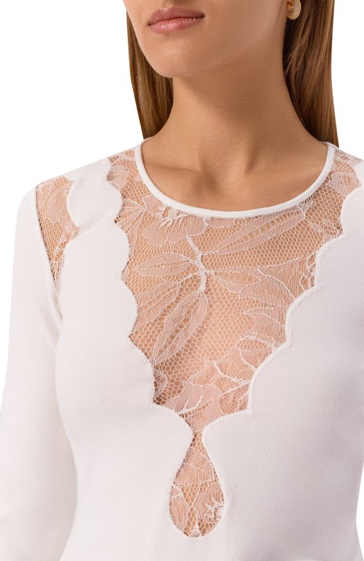 Топ из вискозы Giambattista Valli 25FWPVCM00M4/09VIP Белый  25FWPVCM00M4/09VIP Фото 5
