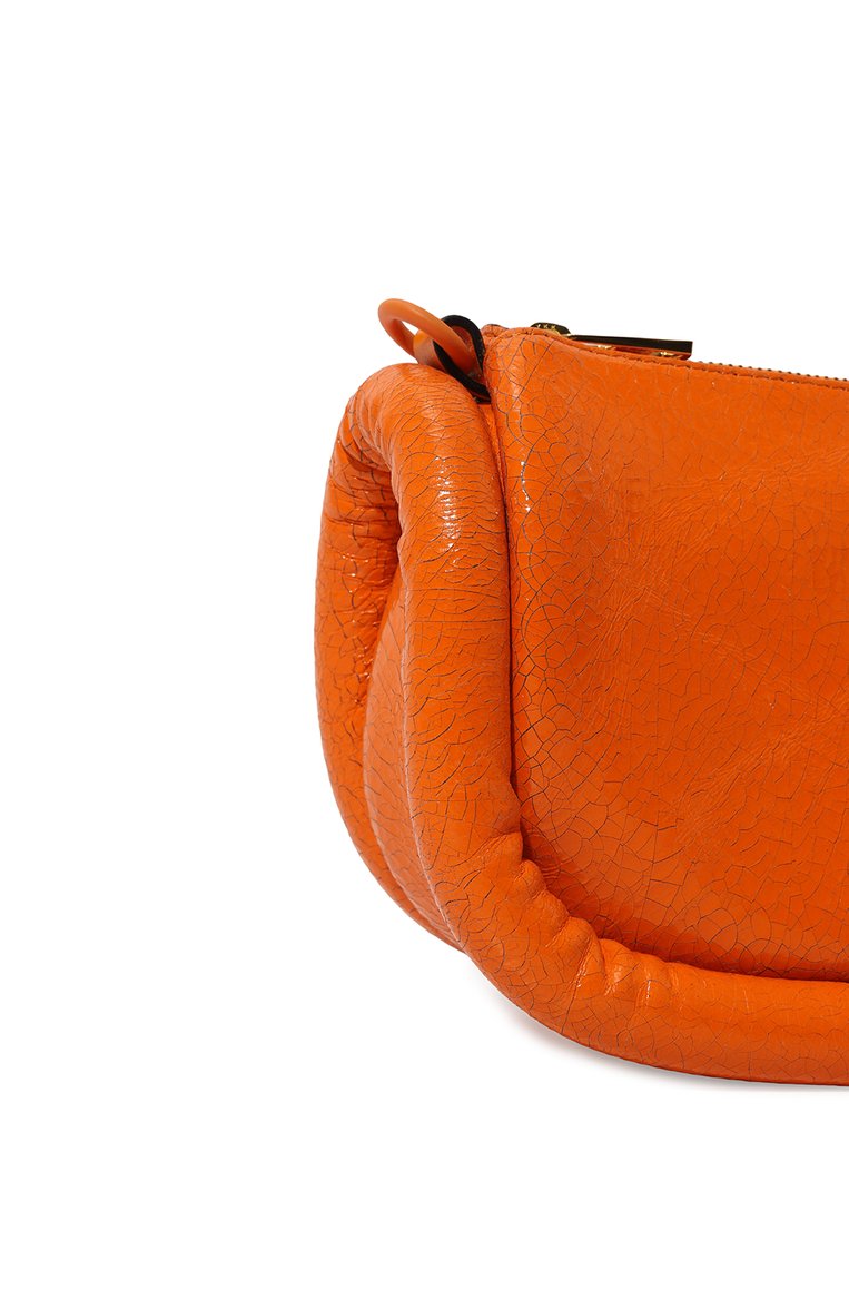 Женская сумка bumper JW ANDERSON оранжевого цвета, арт. HB0578 LA0305 | Фото 3 (Сумки-технические: Сумки через плечо; Материал: Натуральная кожа; Материал сплава: Проставлено; Ремень/цепочка: На ремешке; Драгоценные камни: Проставлено; Размер: small)