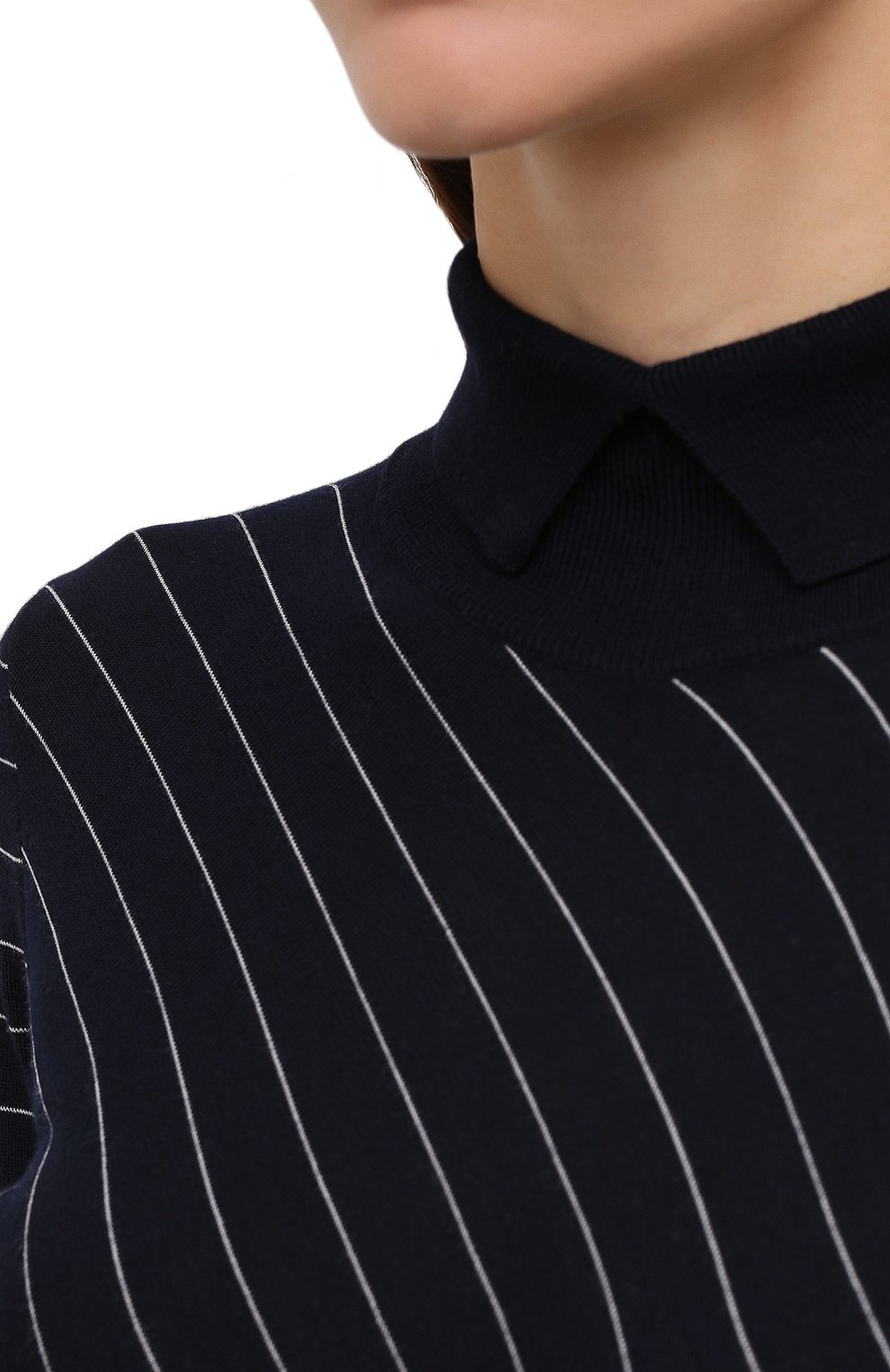 Шерстяной пуловер GIORGIO ARMANI синего цвета по цене 83950 руб., арт. 6HAMA5/AMA5Z, фото 5 Шерстяной пуловер GIORGIO ARMANI, арт. 6HAMA5/AMA5Z, фото 5