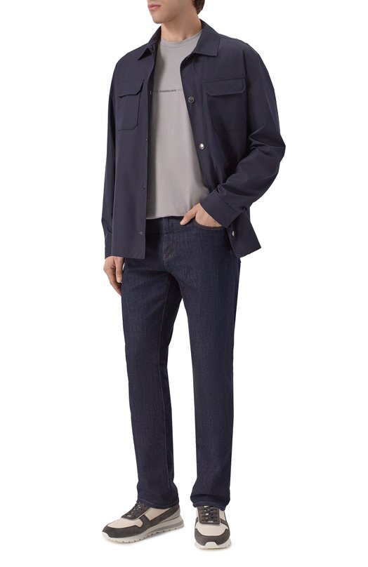 Хлопковая футболка Corneliani 27G587/2725035 Серый  27G587/2725035 Фото 2