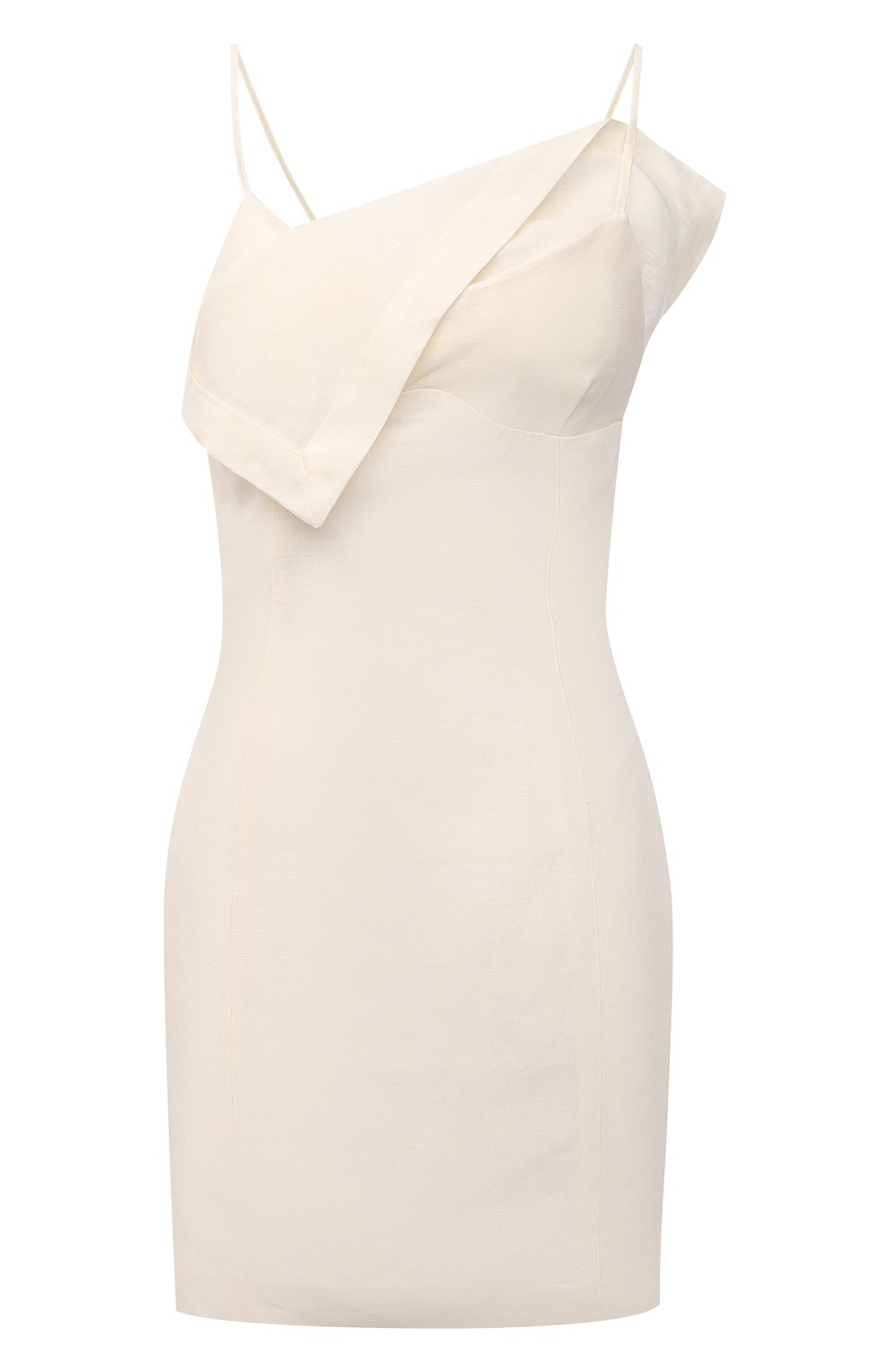 Льняное платье JACQUEMUS кремового цвета по цене 49950 руб., арт. 211DR02/101110, фото 1 Льняное платье JACQUEMUS, арт. 211DR02/101110, фото 1
