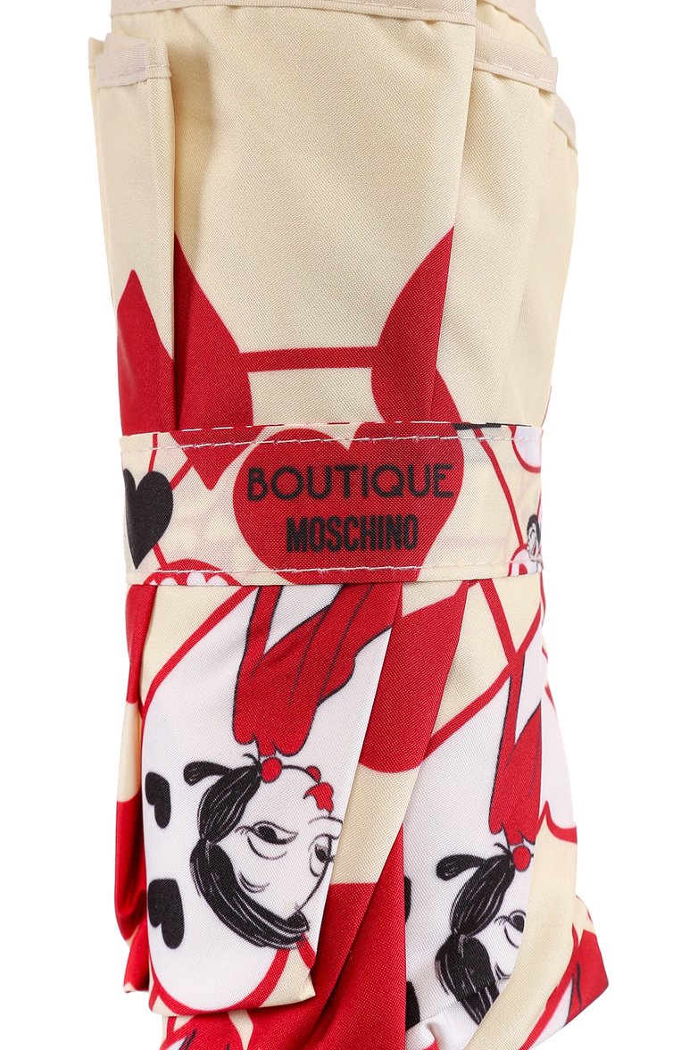 Женский складной зонт MOSCHINO бежевого цвета, арт. 7007-0PENCL0SE | Фото 4 (Материал: Текстиль, Синтетический материал; Статус проверки: Проверено, Проверена категория; Нос: Не проставлено)