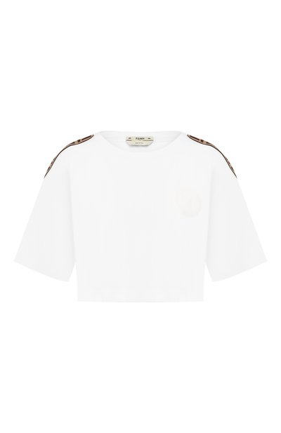 Женская хлопковая футболка FENDI, арт. FAF114 A8WI