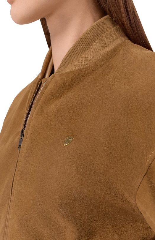 Замшевый бомбер Aeronautica Militare PN6057D100998 Коричневый  PN6057D100998 Фото 5