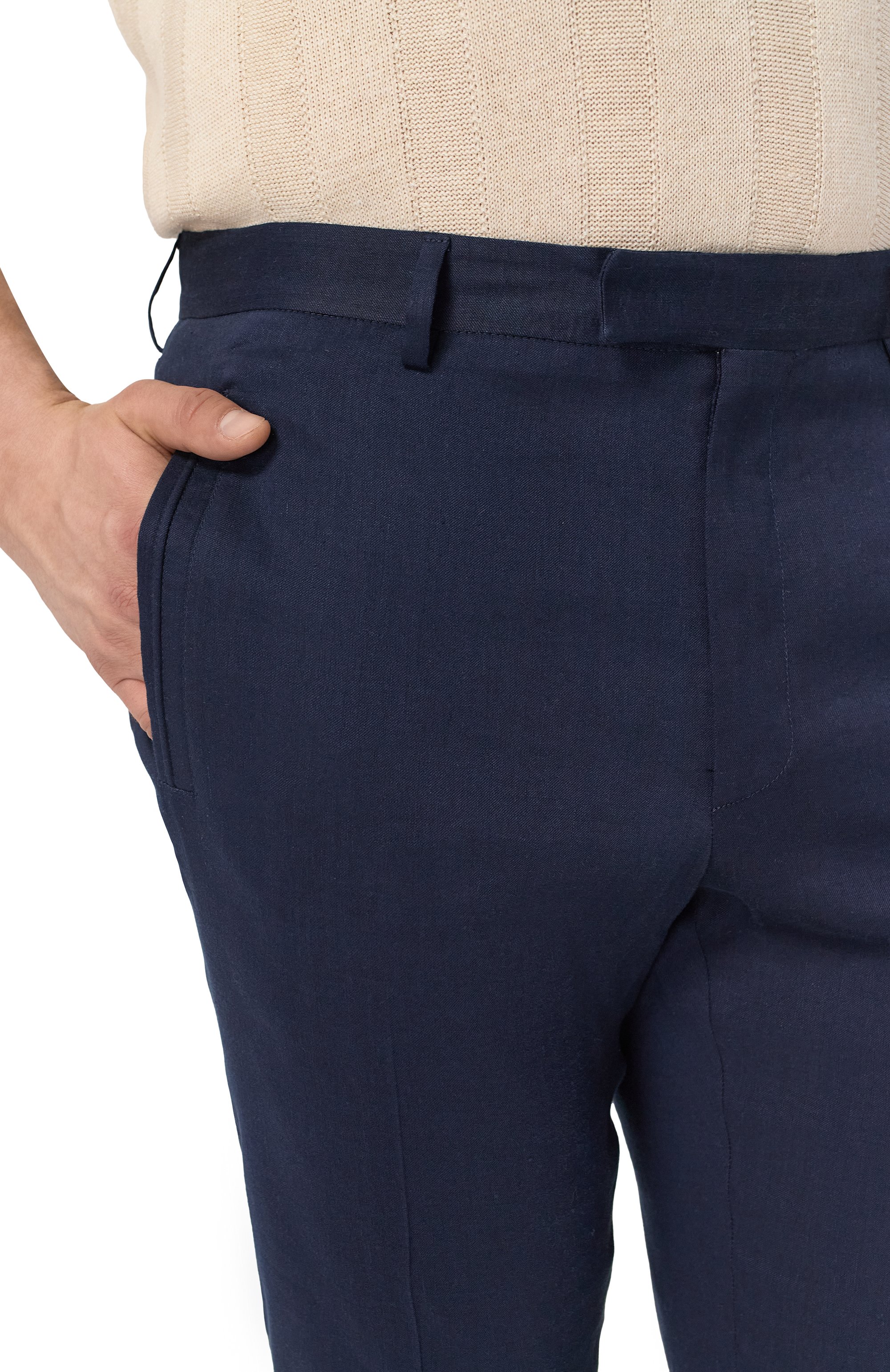 Брюки изо льна и шерсти CORNELIANI, арт. 254513-2518468, фото 5