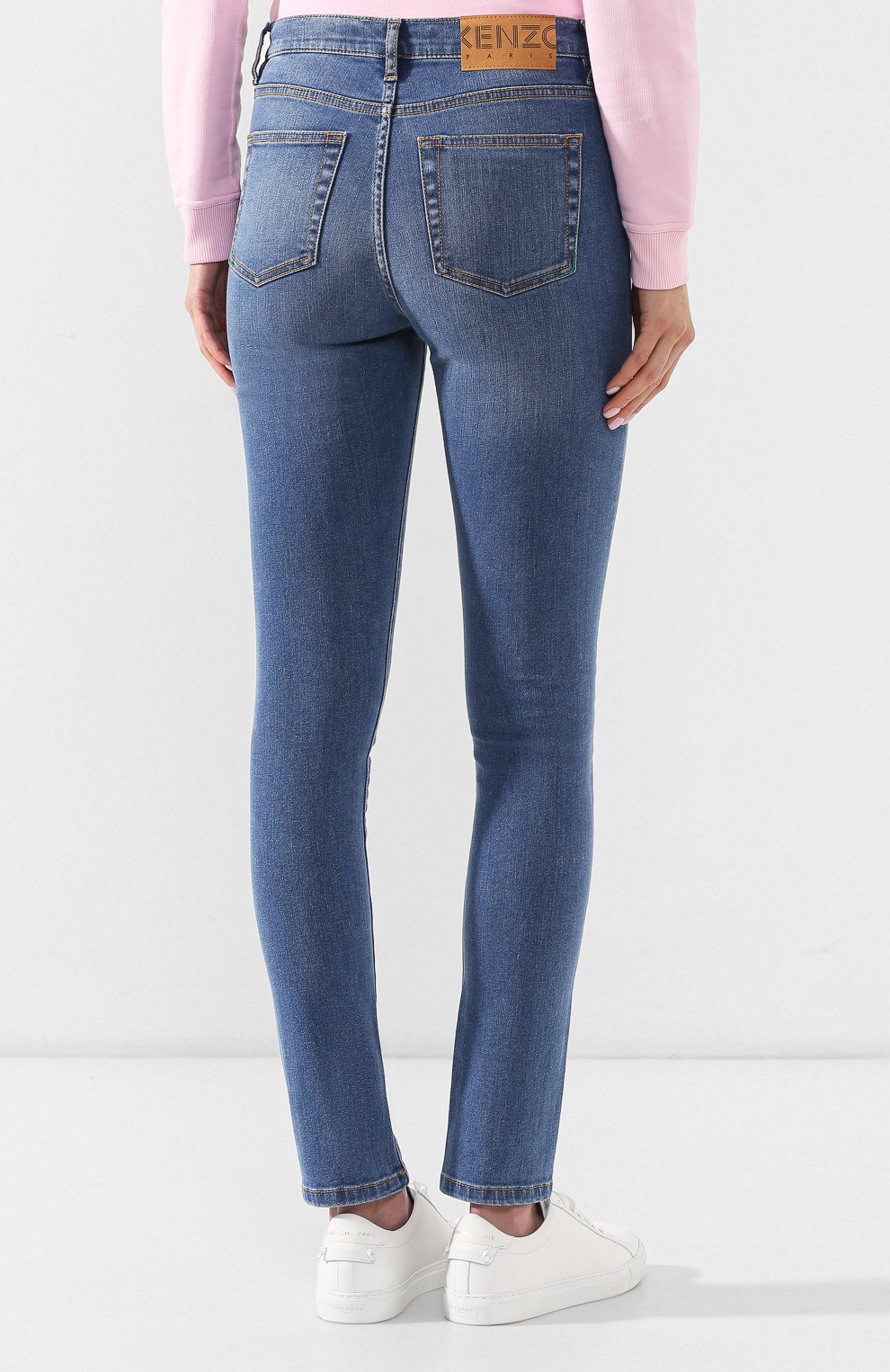 Джинсы прямого кроя с потертостями KENZO, арт. 2PA2706FG, фото 4