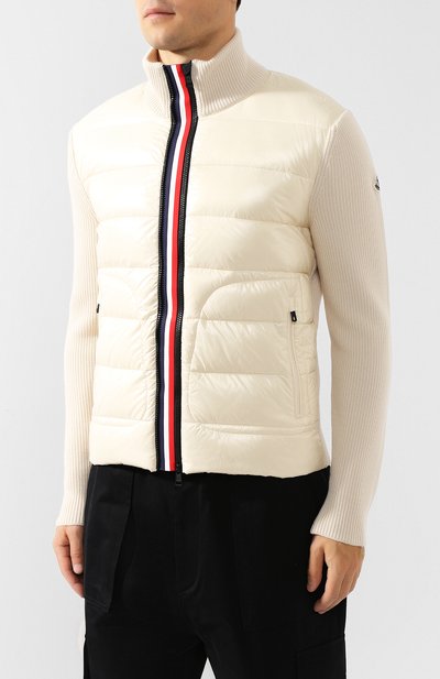 Комбинированный кардиган MONCLER, арт. E2-091-94166-00-9699Z, фото 3