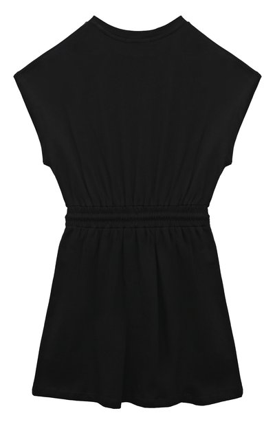 Хлопковое платье MSGM KIDS черного цвета по цене 9240 руб., арт. MS029327, фото 2 Хлопковое платье MSGM KIDS, арт. MS029327, фото 2