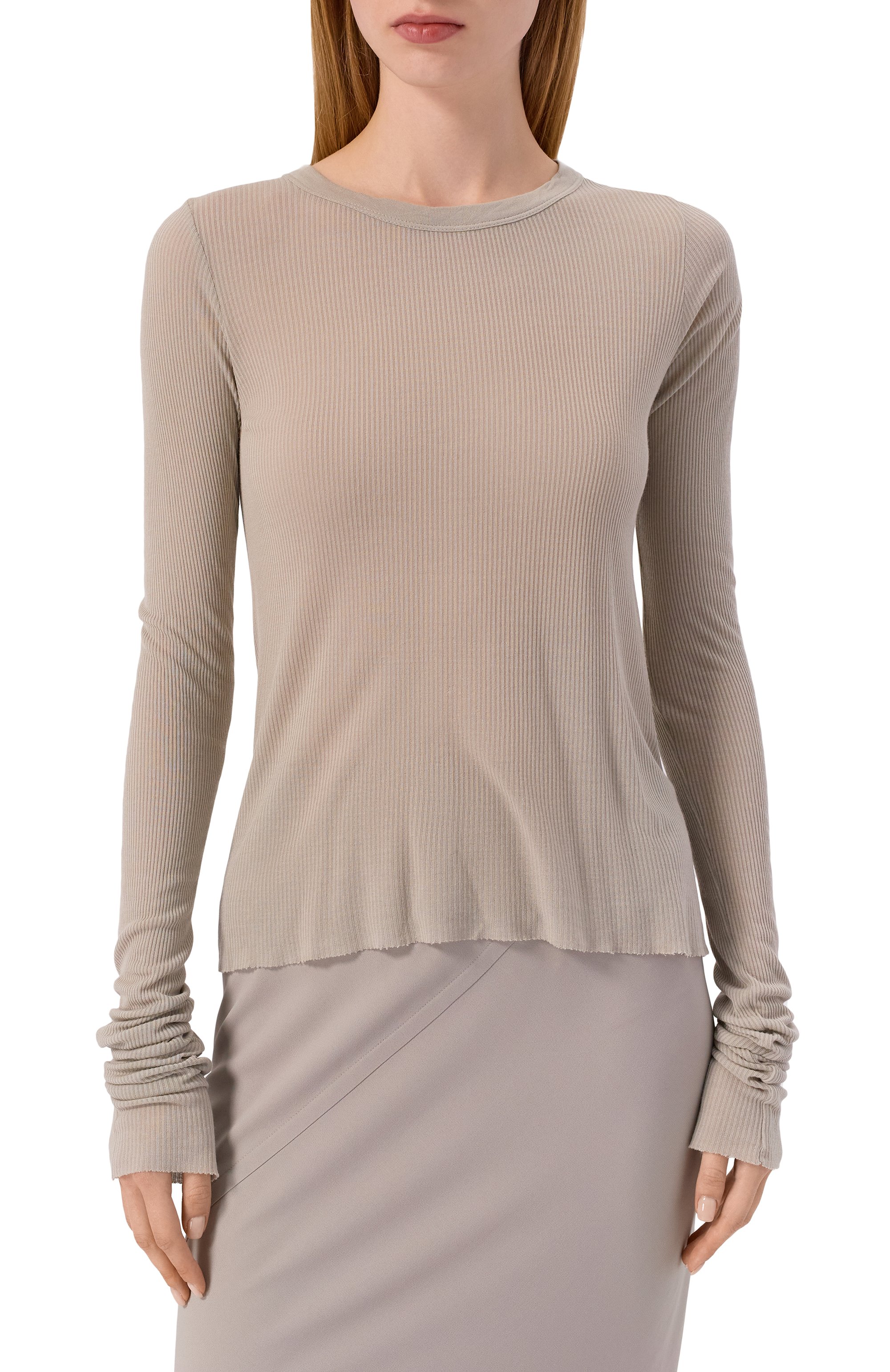 Лонгслив из вискозы и шелка RICK OWENS, арт. RP02E4209/RC, фото 3