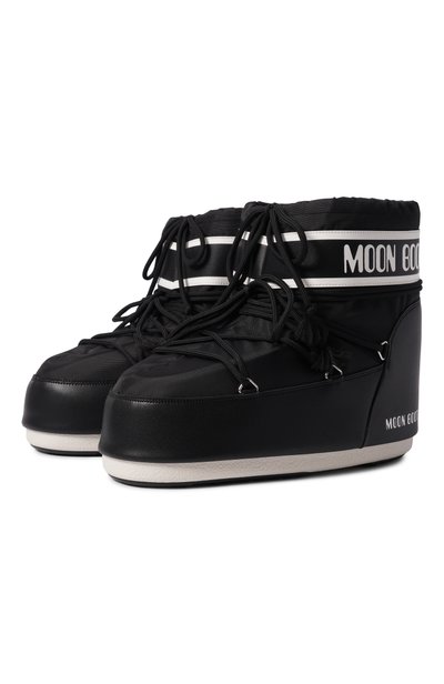 Комбинированные сапоги icon MOON BOOT черного цвета по цене 23100 руб., арт. 80D1409340, фото 1 Комбинированные сапоги icon MOON BOOT, арт. 80D1409340, фото 1
