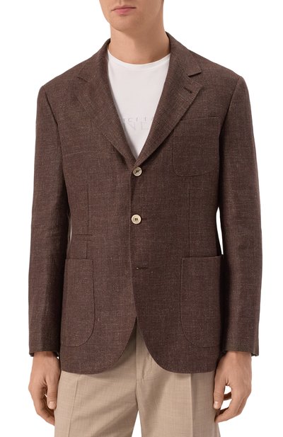 Пиджак изо льна и шерсти BRUNELLO CUCINELLI, арт. MW4827BND, фото 5