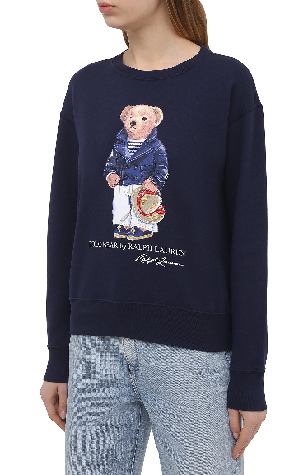 Хлопковый свитшот POLO RALPH LAUREN синего цвета по цене 18350 руб., арт. 211827921, фото 3 Хлопковый свитшот POLO RALPH LAUREN, арт. 211827921, фото 3