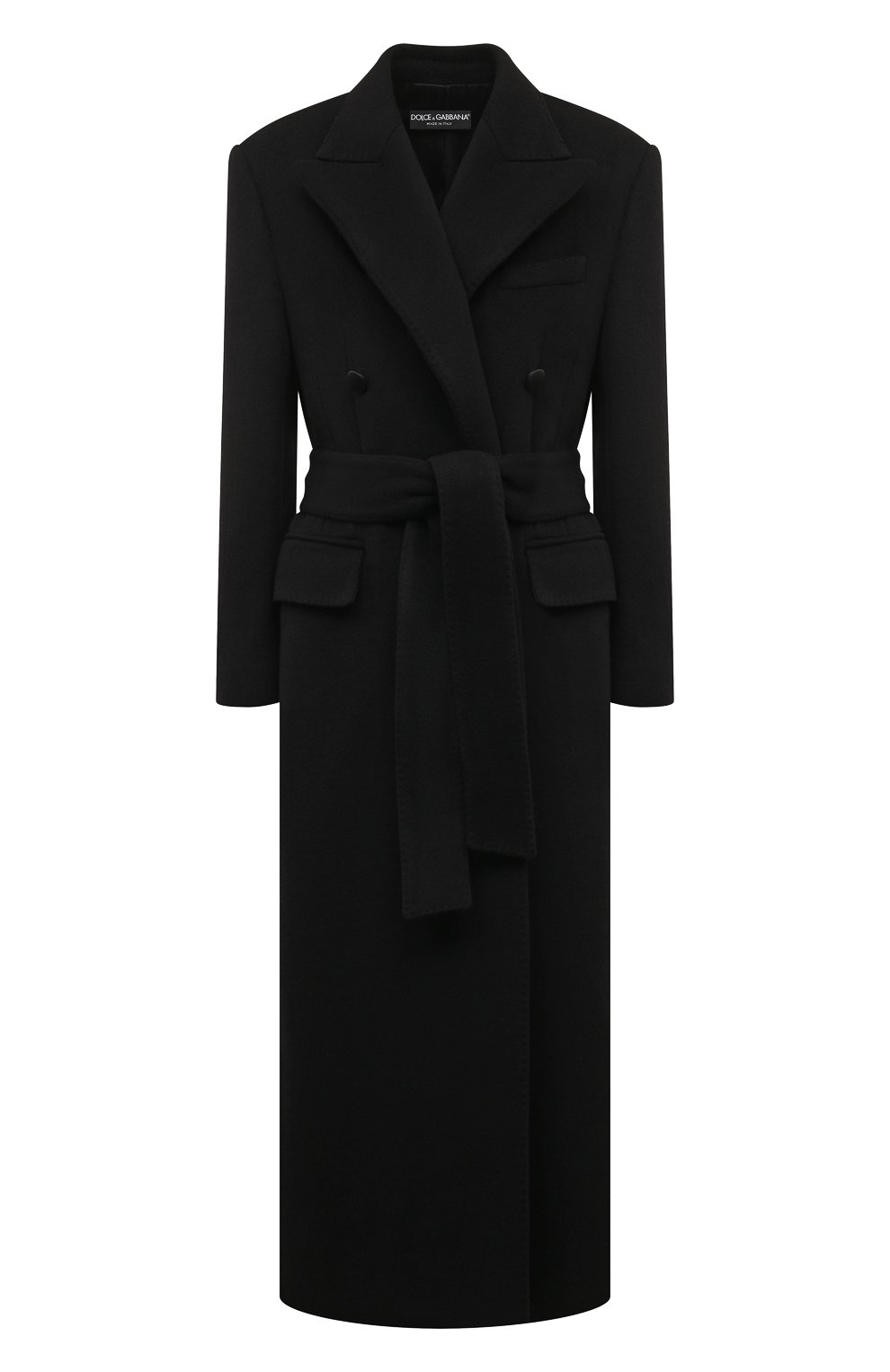 Кашемировое пальто DOLCE & GABBANA черного цвета по цене 691000 руб., арт. F0E2QT/FU292, фото 1 Кашемировое пальто DOLCE & GABBANA, арт. F0E2QT/FU292, фото 1