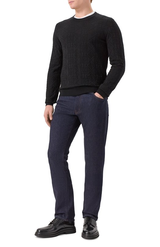 Джемпер из шерсти и шелка Dolce & Gabbana GXX02T/JGMAC Чёрный  GXX02T/JGMAC Фото 2