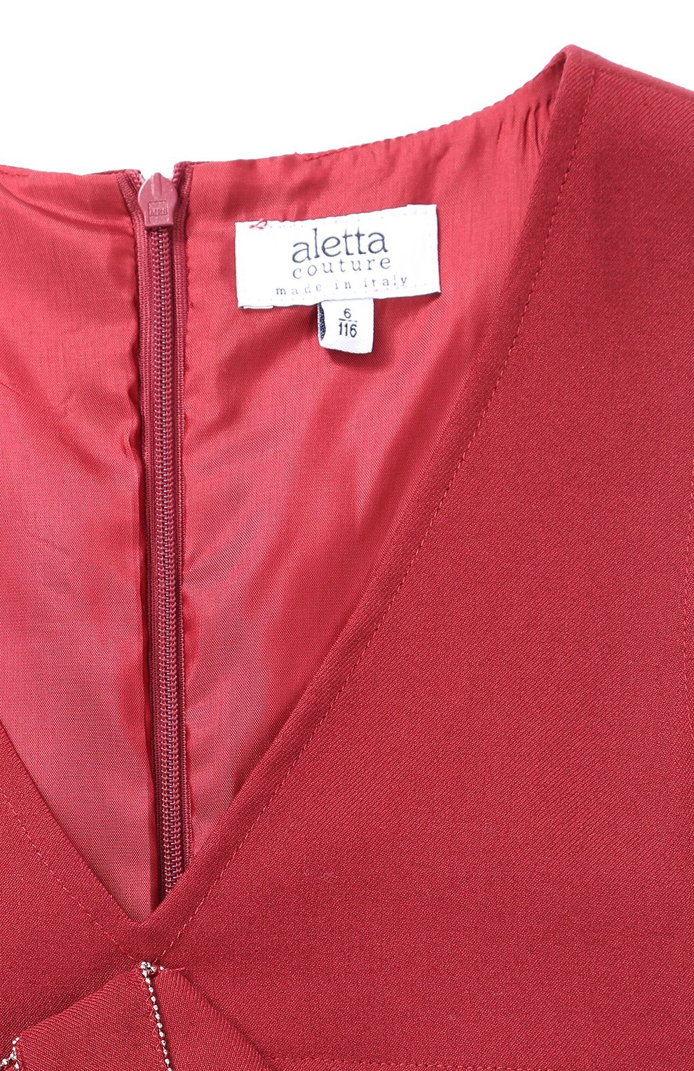 Платье с завышенной талией и бантом ALETTA бордового цвета по цене 15950 руб., арт. AF777381N/4A-8A, фото 3 Платье с завышенной талией и бантом ALETTA, арт. AF777381N/4A-8A, фото 3