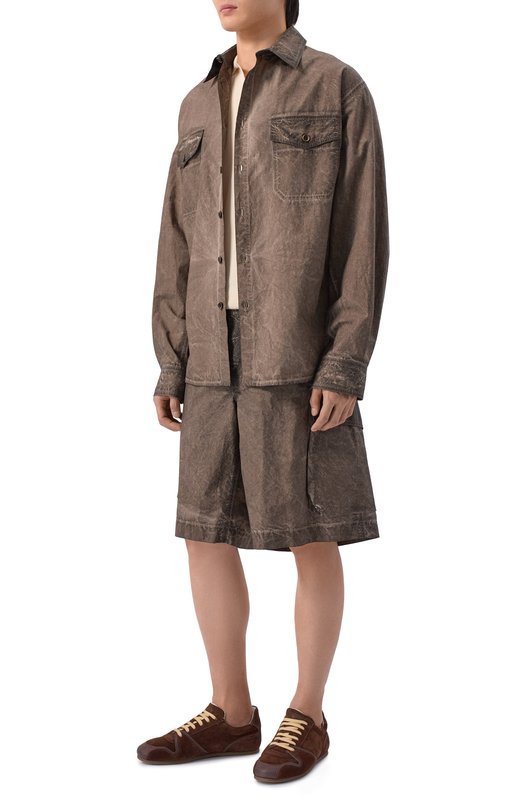 Хлопковые шорты Uma Wang UM3527 Коричневый  UM3527 Фото 2