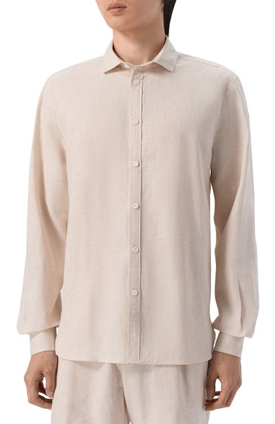 Рубашка из льна и хлопка ZIMMERLI, арт. 4697-23202, фото 3