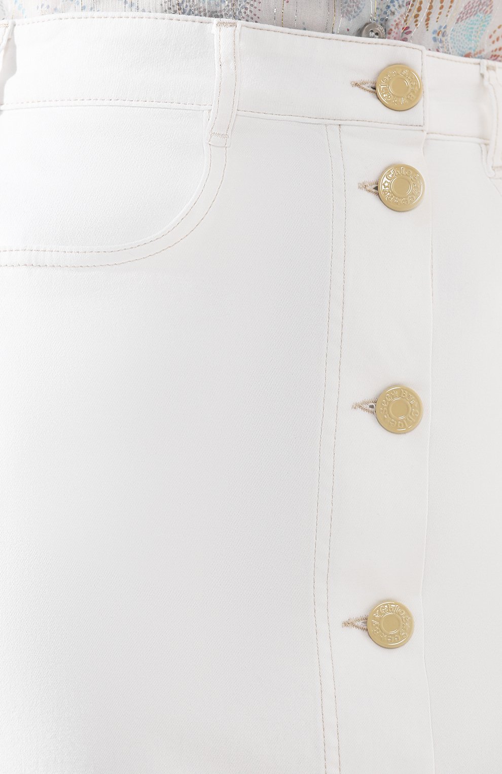 Джинсовая юбка SEE BY CHLOÉ белого цвета по цене 29950 руб., арт. CHS20SDJ07163, фото 5 Джинсовая юбка SEE BY CHLOÉ, арт. CHS20SDJ07163, фото 5