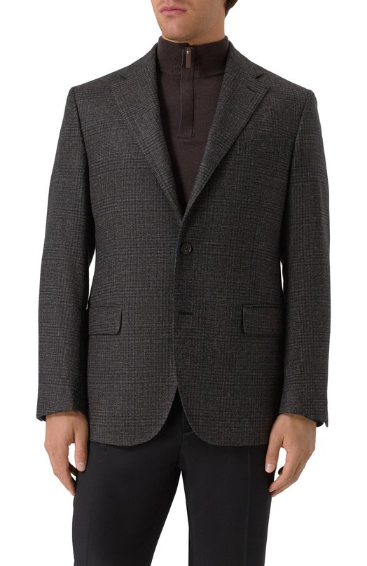Пиджак из шерсти и кашемира Corneliani 266008-2616303 Серый  266008-2616303 Фото 5
