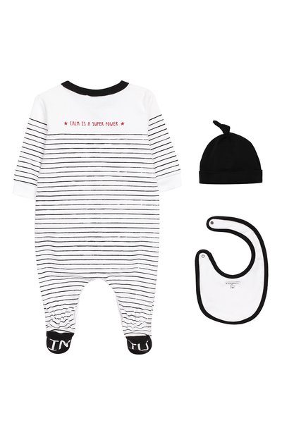 Комплект из хлопкового комбинезона и шапки с нагрудником GIVENCHY, арт. H98049, фото 2