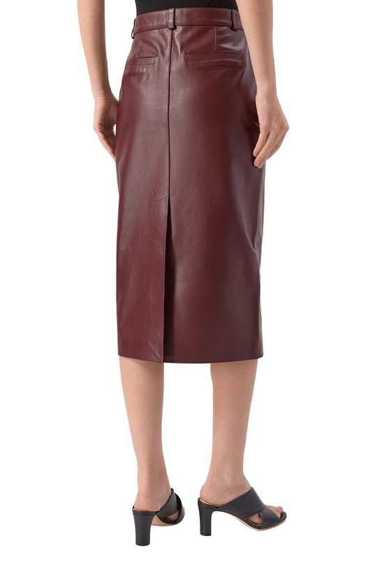 Кожаная юбка Noble&Brulee NB97/240624/1 Бордовый  NB97/240624/1 Фото 4
