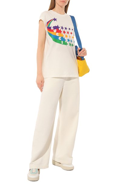 Хлопковая футболка GUCCI молочного цвета по цене 56160 руб., арт. 653302 XJDL1, фото 2 Хлопковая футболка GUCCI, арт. 653302 XJDL1, фото 2