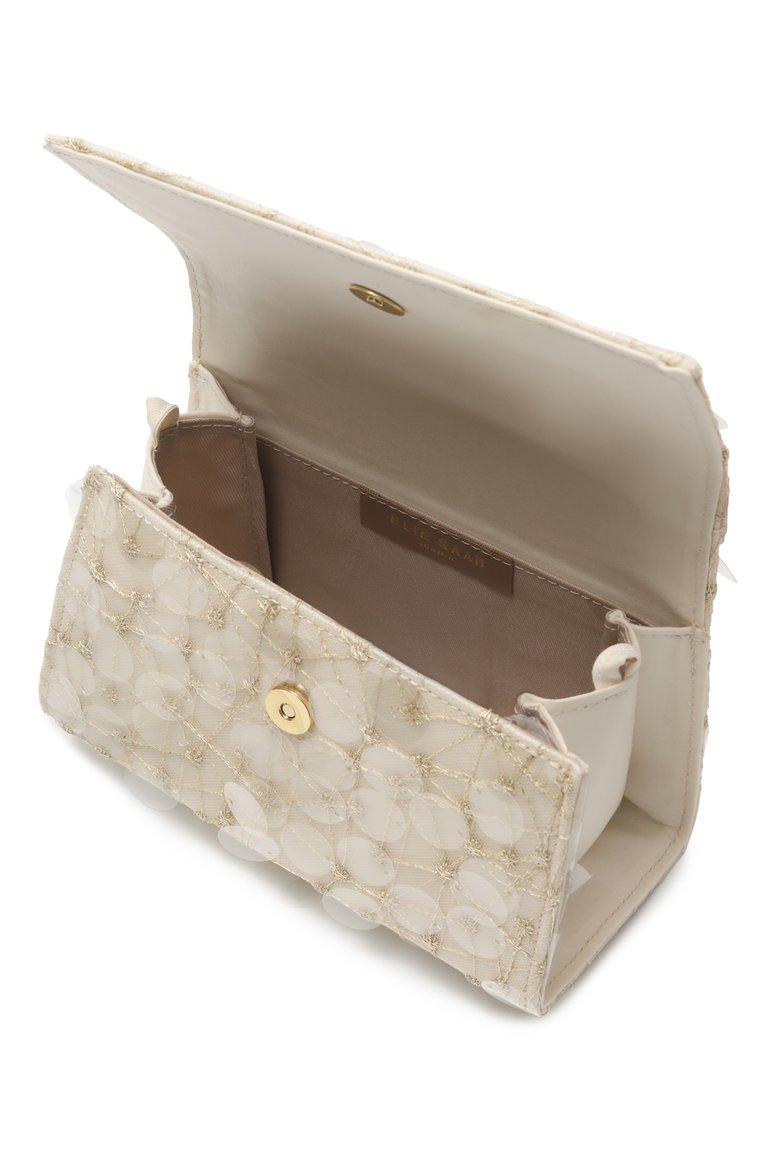 Детская сумка ELIE SAAB JUNIOR золотого цвета, арт. EAB0024 TS0990 | Фото 3 (Нос: Не проставлено; Материал: Текстиль; Автоматизация состава: Проставлено)
