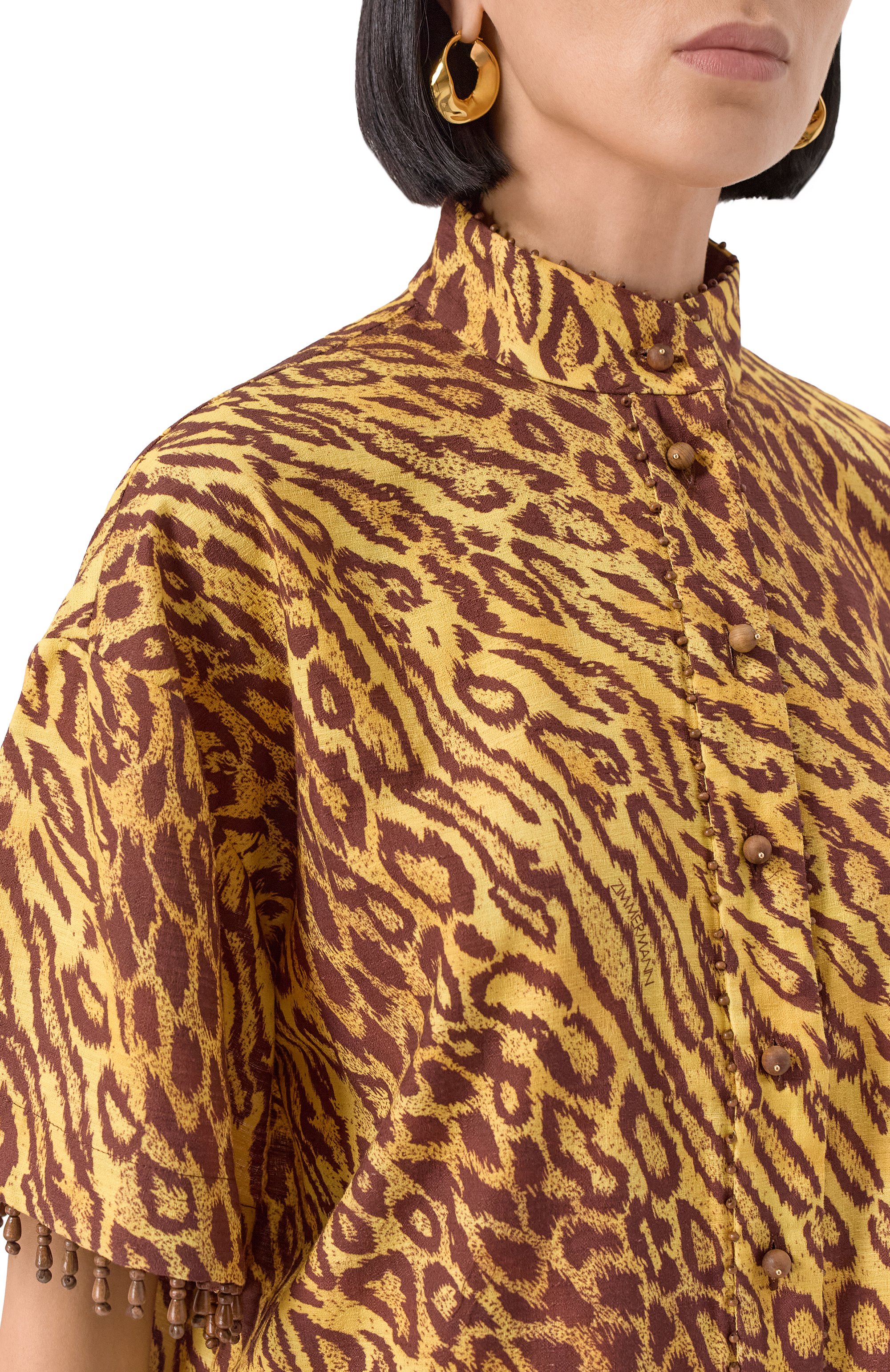 Хлопковая рубашка ZIMMERMANN, арт. 3780TSS254, фото 5