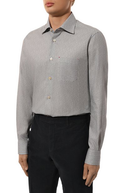 Хлопковая рубашка KITON, арт. UMCNERH0908602, фото 3