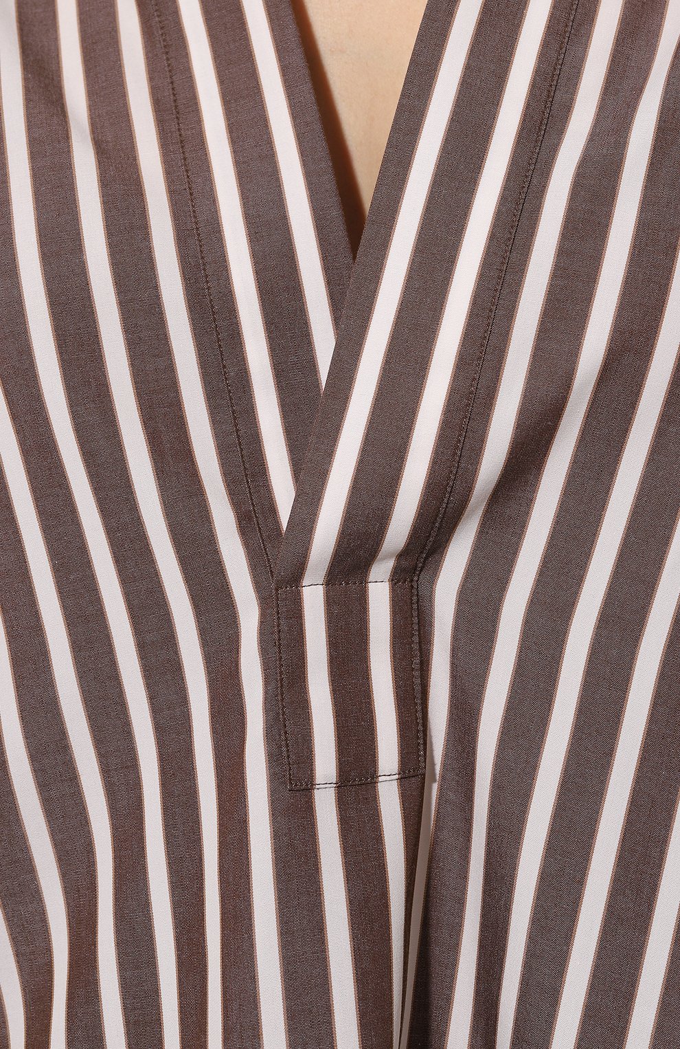 Хлопковая рубашка PETAR PETROV коричневого цвета по цене 69950 руб., арт. S23B17, фото 5 Хлопковая рубашка PETAR PETROV, арт. S23B17, фото 5