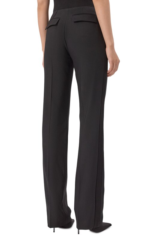 Шерстяные брюки David Koma PF25DK88TRA Чёрный  PF25DK88TRA Фото 4