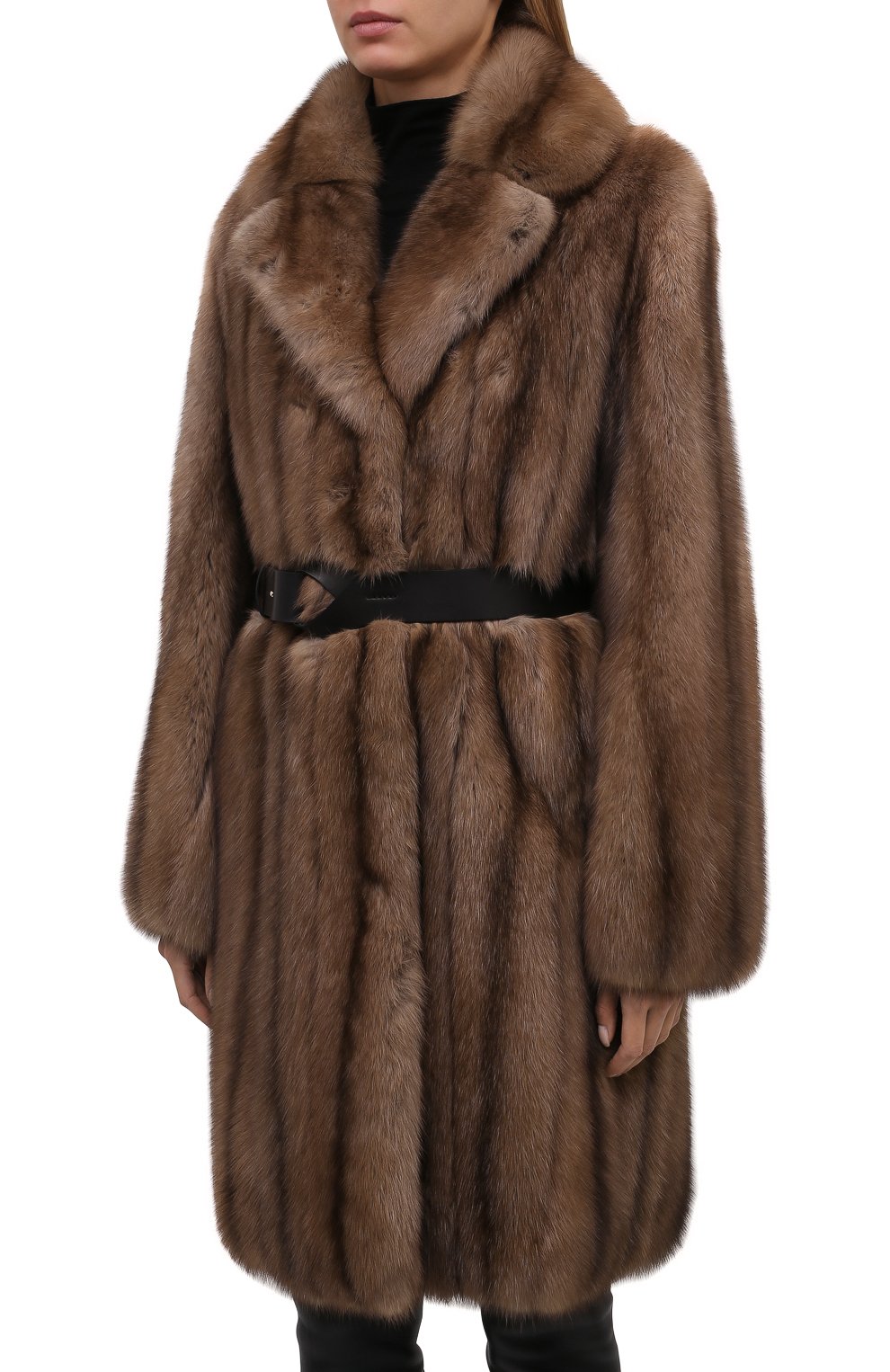 Шуба из меха соболя YVES SALOMON, арт. 20WYM42797ZICV, фото 3