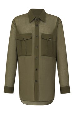 Мужская хлопковая рубашка DRIES VAN NOTEN хаки цвета, арт. 251-020721-1160 | Фото 1 (Длина (для топов): Удлиненные; Материал внешний: Хлопок; Рукава: Длинные; Случай: Повседневный; Воротник: Кент; Манжеты: На пуговицах; Стили: Милитари, Гранж; Принт: Однотонные; Автоматизация состава: Проставлено; Автоматизация ТО: Проставлено)