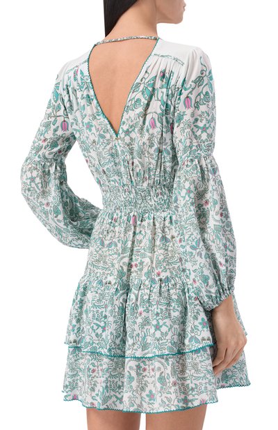 Платье из вискозы POUPETTE ST BARTH зеленого цвета по цене 44750 руб., арт. W9CR26NVPTWG, фото 3 Платье из вискозы POUPETTE ST BARTH, арт. W9CR26NVPTWG, фото 3