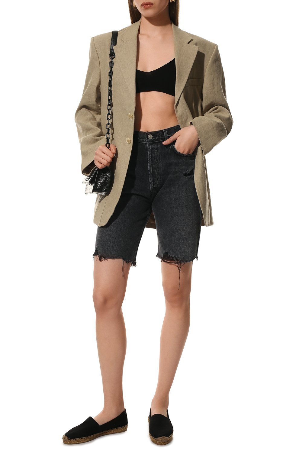 Текстильные эспадрильи espadrille SAINT LAURENT, арт. 605956/1P210, фото 2