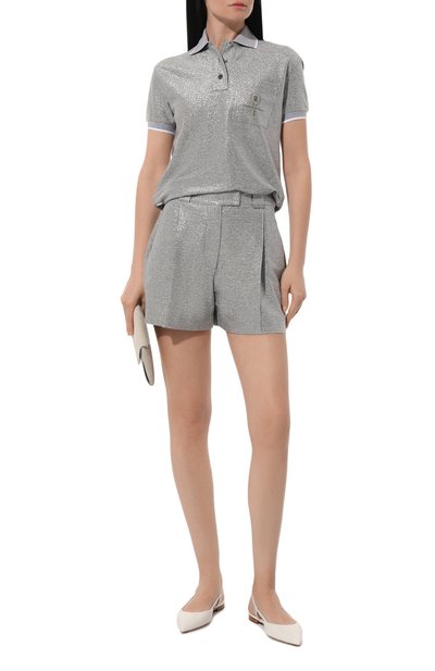 Женские шорты изо льна и хлопка BRUNELLO CUCINELLI, арт. ML947B1364