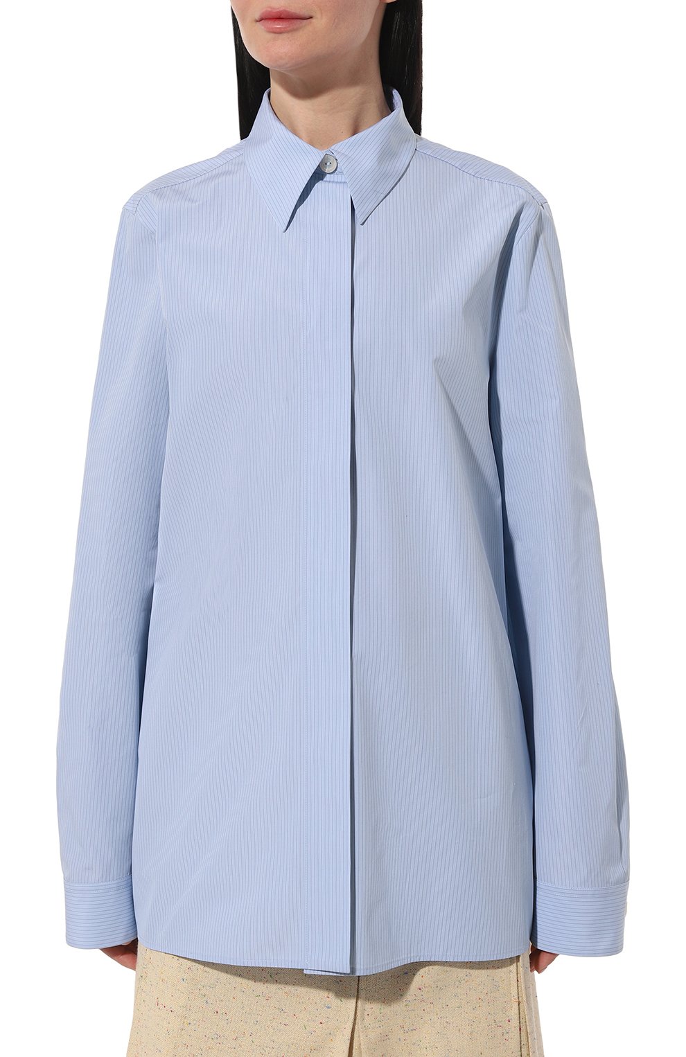 Хлопковая рубашка JIL SANDER, арт. J05DL0101/J45174, фото 3