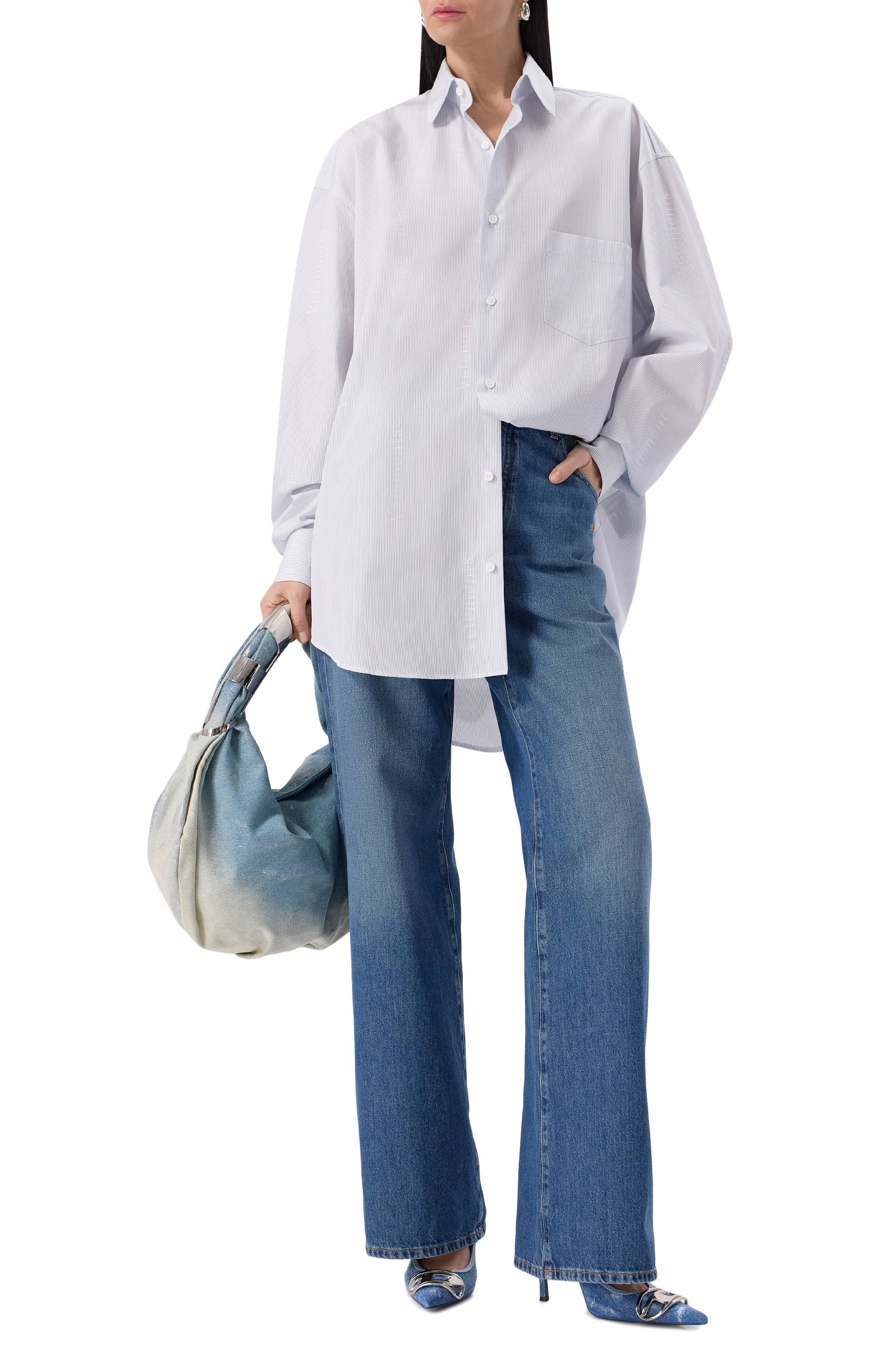 Хлопковая рубашка VETEMENTS, арт. UA66SH410N, фото 5